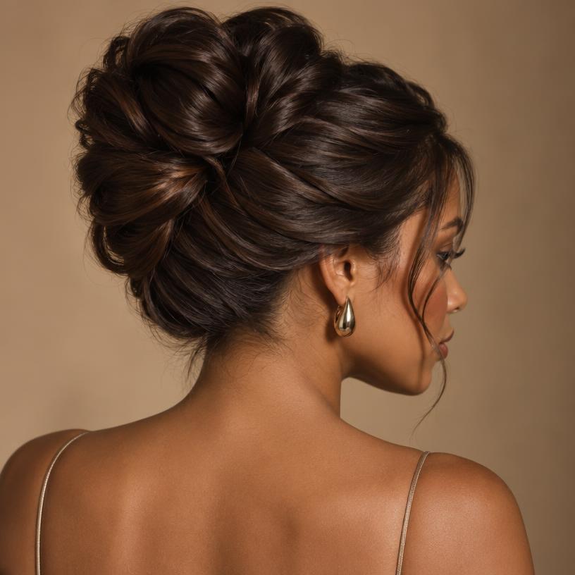 Inspiração editorial de penteado preso